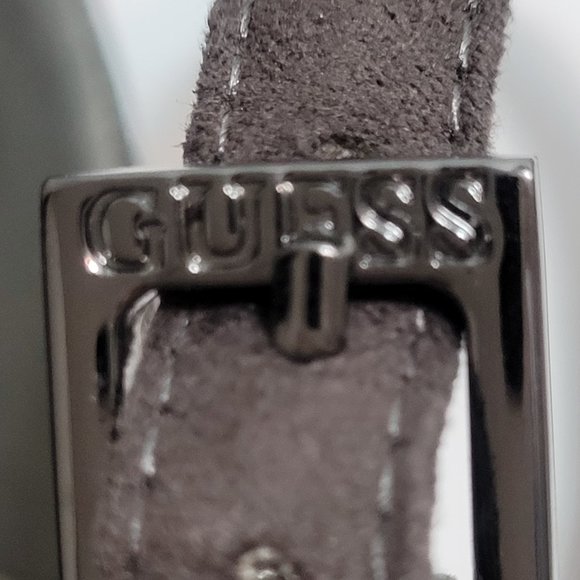 GUESS gray suede platform heels with ankle strap, size 6.5 - Picture 13 of 15